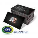 1000 Cartões de Visita 9x5cm Couche 300g 4x4 cor Laminação Fosca - UV Localizado - Produção 3 dias úteis