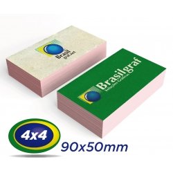 1000 Cartões de Visita 9x5cm Reciclato 240g 4x4 cor - Produção 3 dias úteis