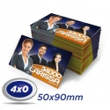 500.000 Cartões de Visita 5x9cm Papel Couche 250g 4x4cores - Verniz UV Total Frente - Produção 2 dias úteis