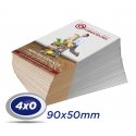 100 Cartões de Visita 9x5cm Couche 250g 4x0 cor Sem Verniz - Produção 2 dias úteis