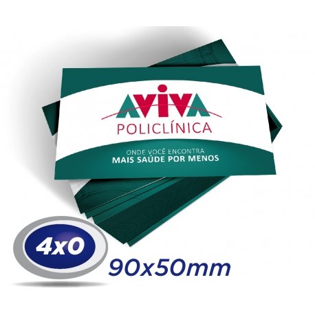 1000 Cartões de Visita 9x5cm Couche 230g 4x0 cor Verniz UV Frente Produção 2 dias úteis