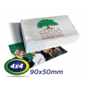 1000 Cartões de Visita 9x5cm Couche 250g 4x4 cor Verniz UV Total Frente Produção 2 dias úteis