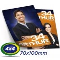 20.000 Santinhos 7x10cm Papel Couche 90g 4x4 cor - Produção 2 dias úteis
