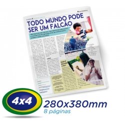 5.000 Jornais 28x38cm 8 Pág. Papel JORNAL 49g 4x4 cor 1 Dobra - Produção 1 dia