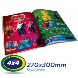 5.000 Tablóides 27x30cm 12 Pág. Papel LWC 60g 4x4 cor 1 Dobra - Produção 1 dia