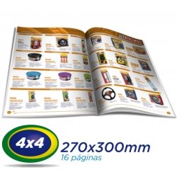 10.000 Tablóides 27x30cm 16 Pág. Papel LWC 60g 4x4 cor 1 Dobra - Produção 1 dia